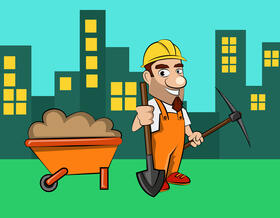 Construction worker vector