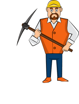 Funny Construction Worker clipart