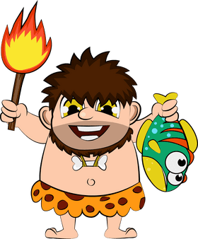 Cute Caveman clipart