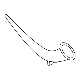 Alphorn black and white clipart