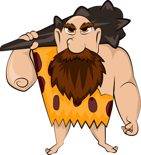 Funny Caveman clipart