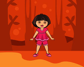 Dora the Explorer cartoon vector
