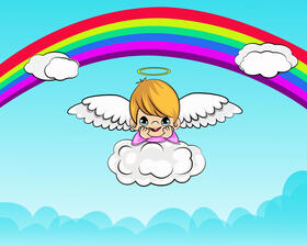 Cute Precious Moments vector