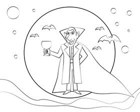 Dracula black and white vector