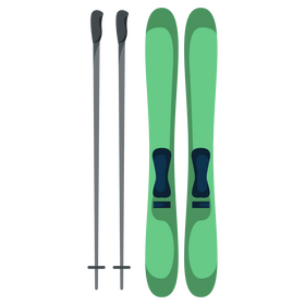 Swiss skiing clipart