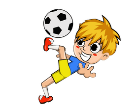 Funny Soccer Player clipart