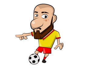Funny Football Player clipart