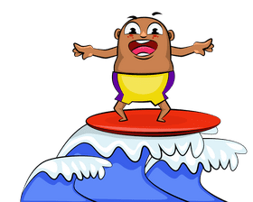 Funny Surfing Cartoon clipart