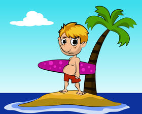 Surfing Cartoon vector