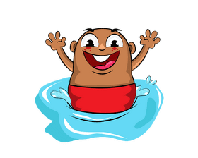 Funny Swimming clipart