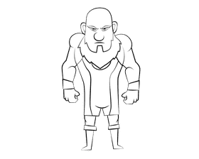 Wrestler black and white clipart