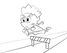 Track and Field black and white vector