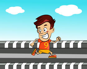 Track and Field Cartoon vector