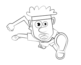Track and Field black and white clipart