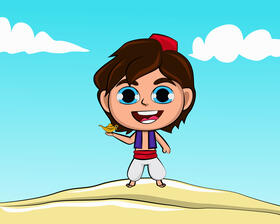 Cute Aladdin vector