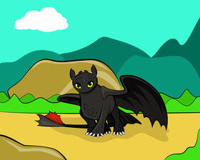 Funny Toothless vector