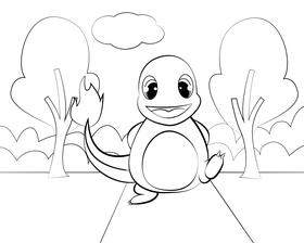 Funny Pokemon black and white vector