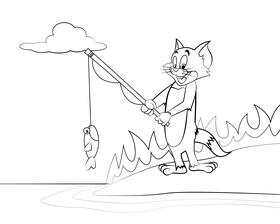 Tom black and white vector