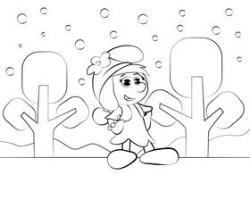 Smurf Willow black and white vector