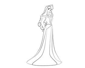 Aurora black and white clipart