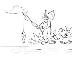 Tom and Jerry black and white vector