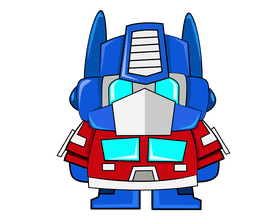 Cute Optimus Prime Transformers clipart