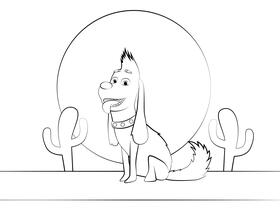 Grinch Max black and white vector