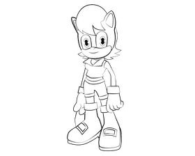 Sonic black and white clipart