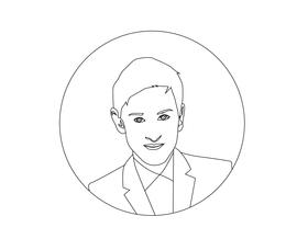 Ellen DeGeneres black and white vector