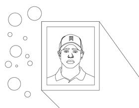 Tiger Woods black and white vector
