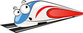 Funny Bullet Train clipart