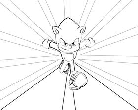 Funny Hedgehog black and white vector