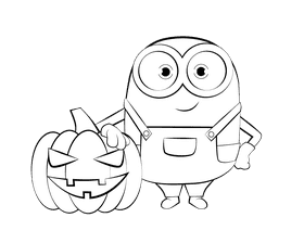 Minions black and white clipart