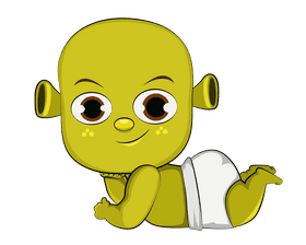Cute Shrek clipart