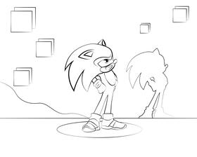 Funny Hedgehog black and white vector