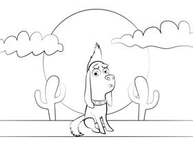 Grinch Max black and white vector