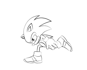 Hedgehog black and white clipart