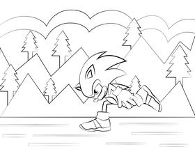 Hedgehog black and white vector