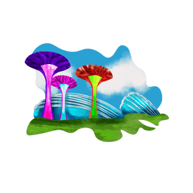 Gardens by the bay vector