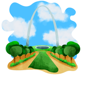 Gateway arch vector
