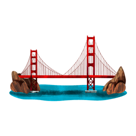 Golden gate bridge clipart