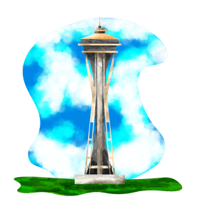 The space needle vector