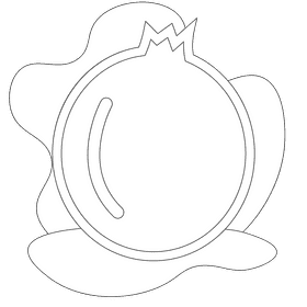 Coconut black and white clipart