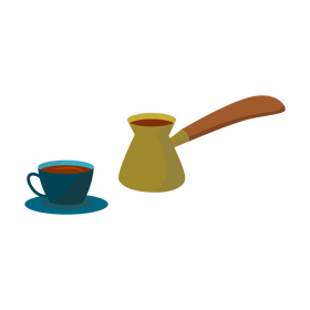 Traditional turkish coffee clipart