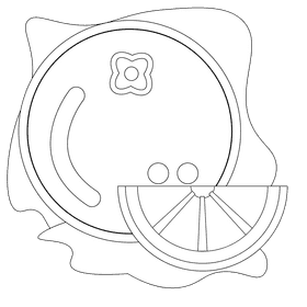 Orange black and white clipart