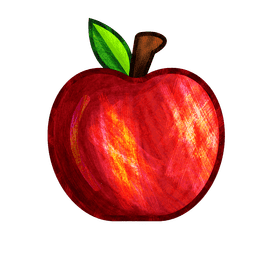 Red apple clipart