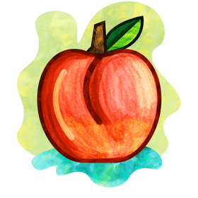 White peach vector