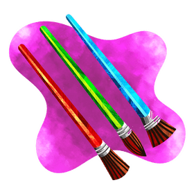 Paintbrushes vector