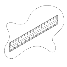 Ruler black and white clipart
