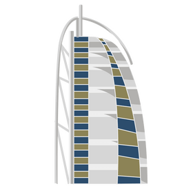 Burj al Arab hotel clipart
